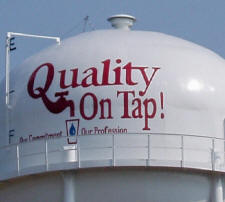 Water Tank with Quality on Tap logo